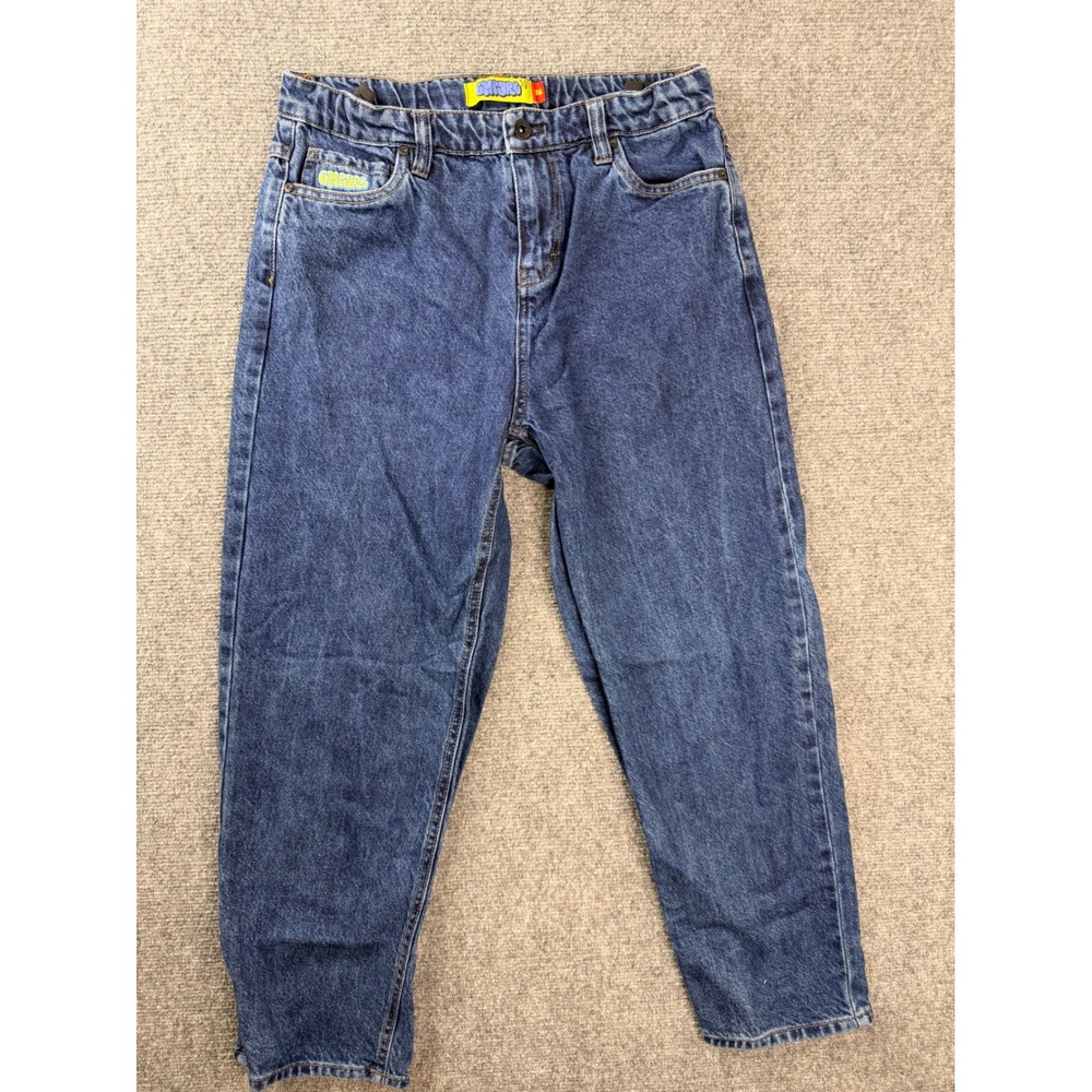 Empyre Loose Fit Blue Denim Jeans 26 Embroidered Baggy Skate Streetwear Pants